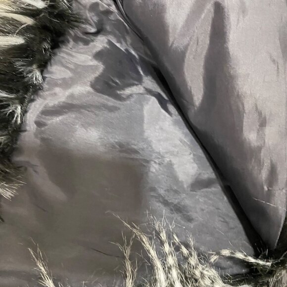 Zara Black Faux Fur & Knit Scarf With Alpaca & Wool Blend NWT - Picture 6 of 6